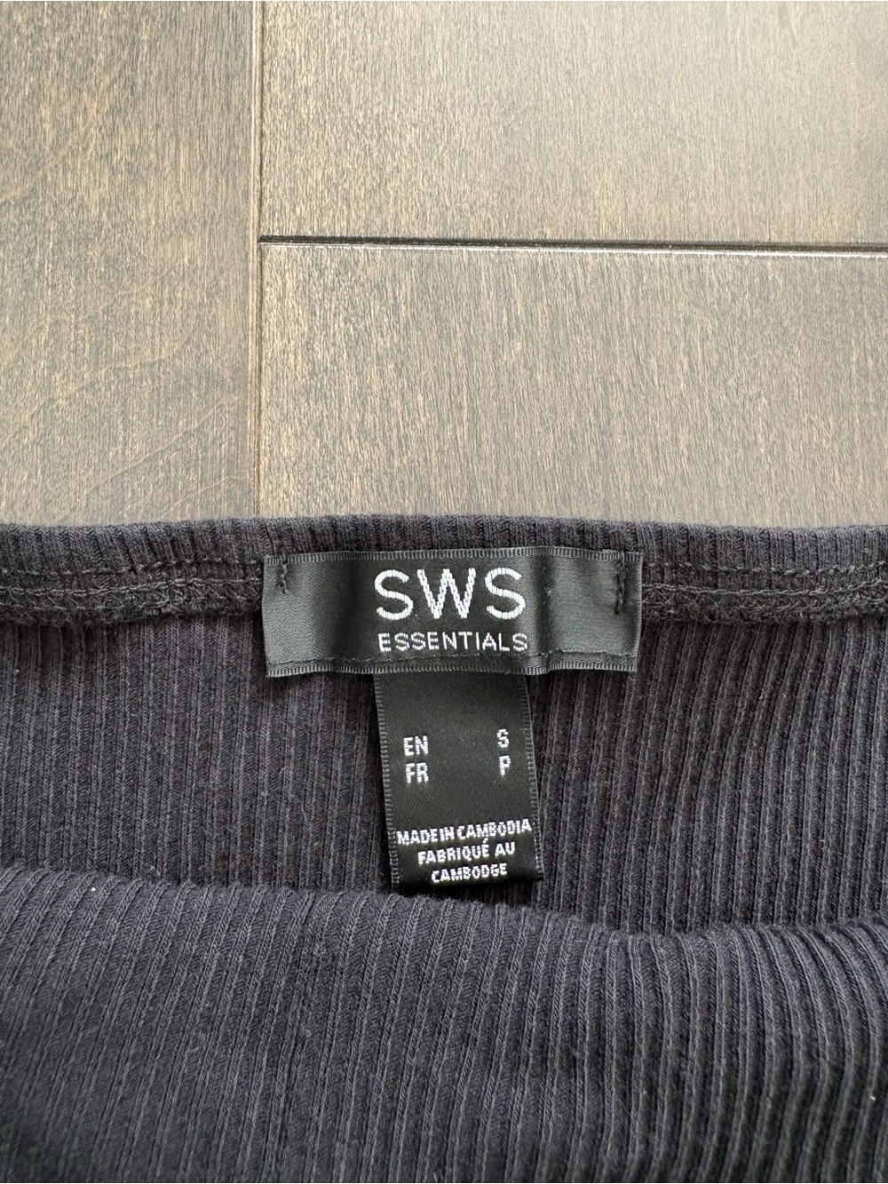 Streetwear Society Black Ribbed Tube Top Size S Summer Button Detail Cropped - Picture 3 of 6